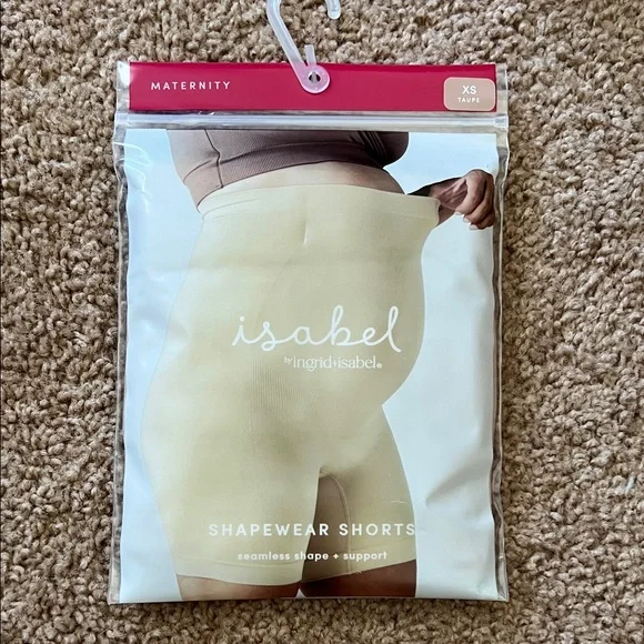 Isabel Maternity High-Waist Shape-wear Shorts - XS Taupe - Picture 3 of 7
